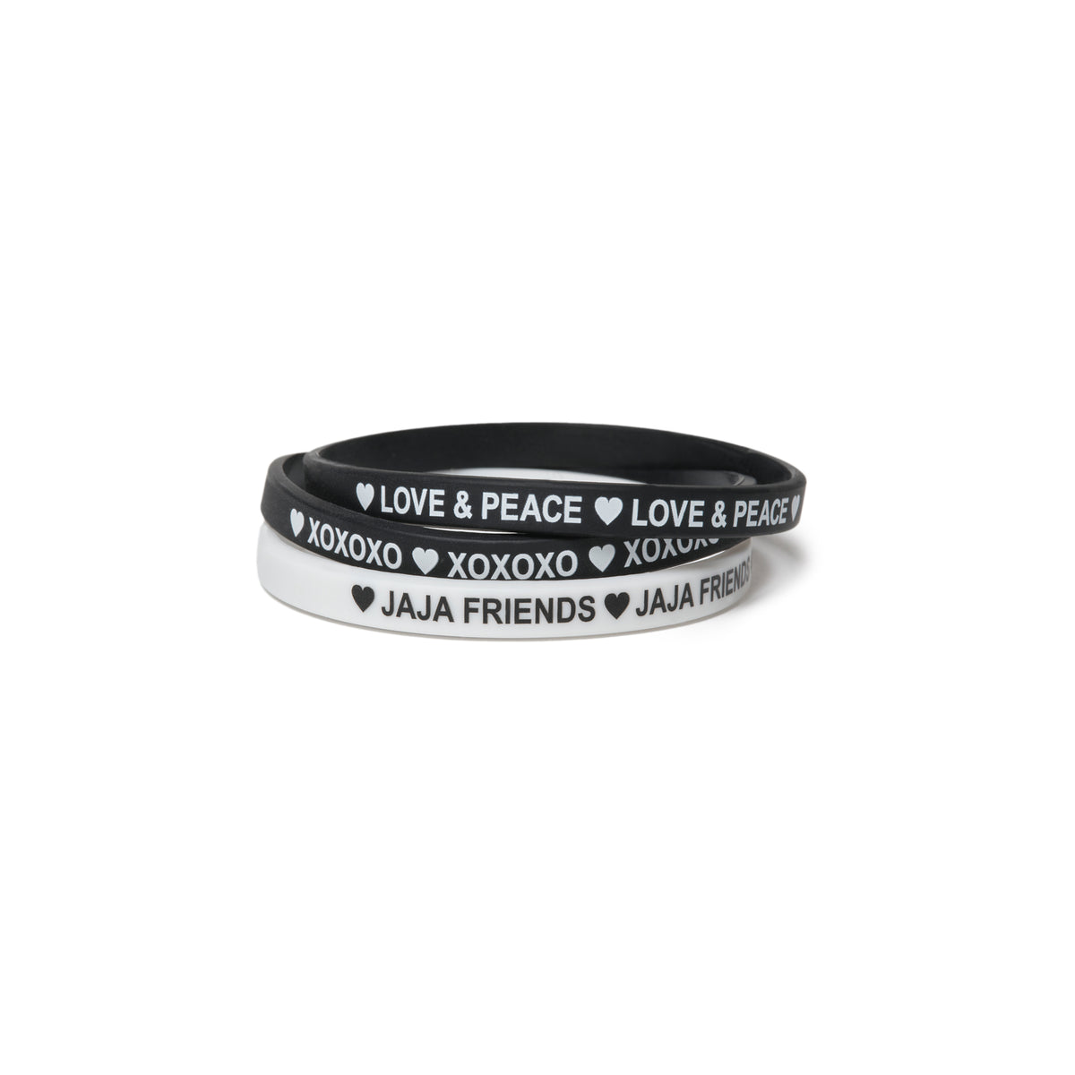 RUBBER BRACELET BLACK / WHITE