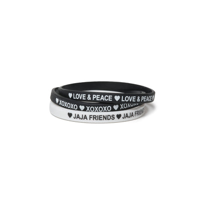 RUBBER BRACELET BLACK / WHITE