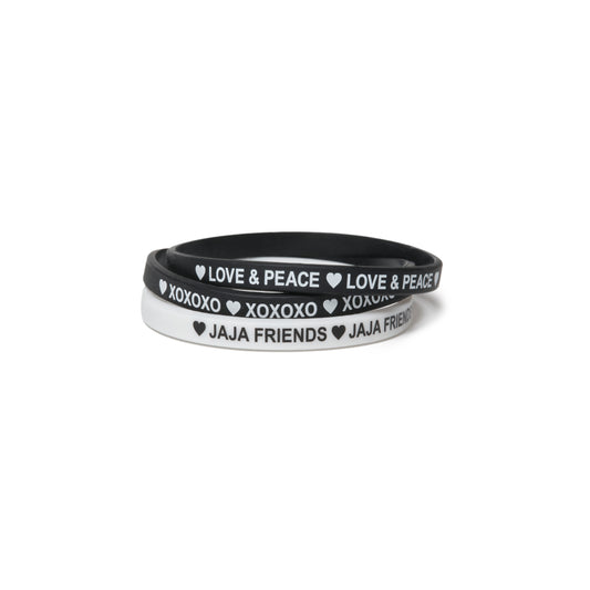 RUBBER BRACELET BLACK / WHITE