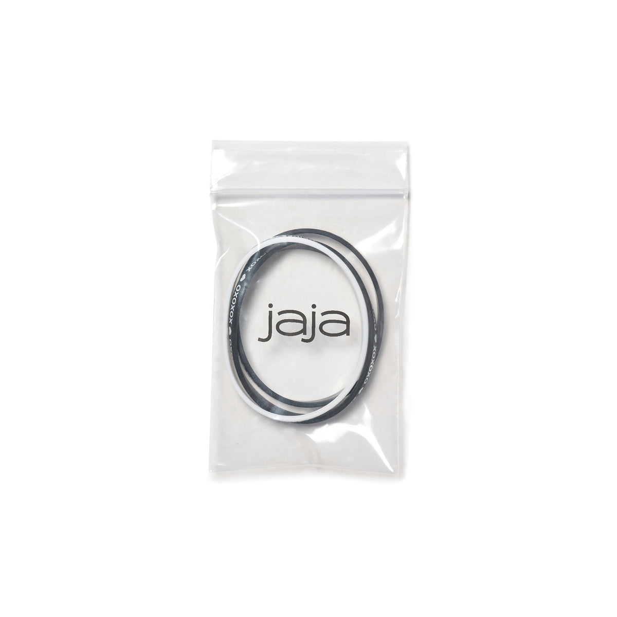 RUBBER BRACELET BLACK / WHITE