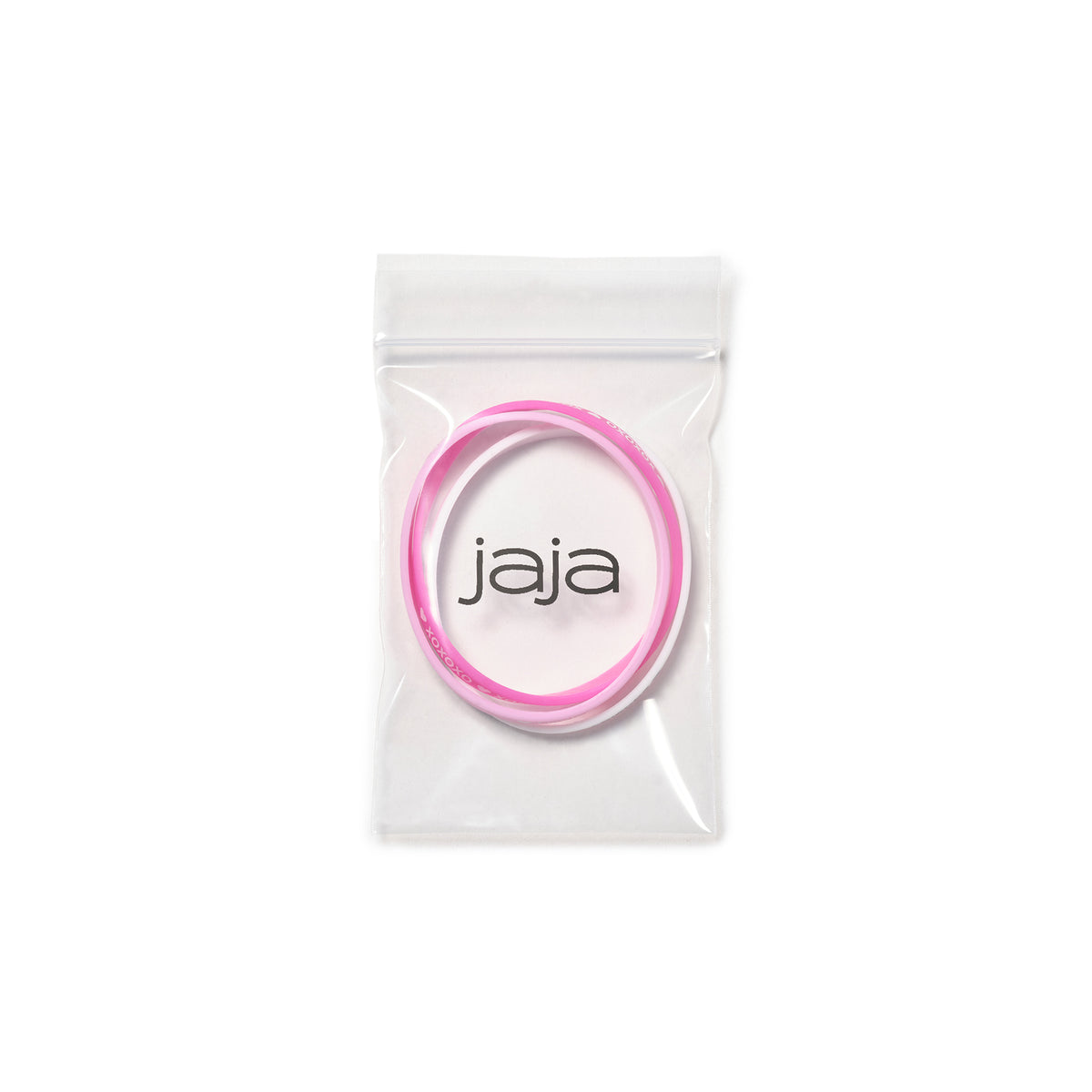 RUBBER BRACELET PINK / WHITE